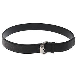 Cintura in pelle GG Canvas Guccissima di GUCCI 40,2" Nera 162942 Auth hk2328