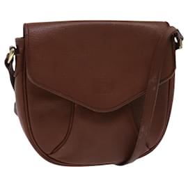 Autre Marque Borsa a spalla in pelle marrone Burberrys Auth ti2945
