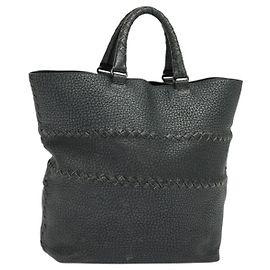 Autre Marque BOTTEGA VENETA Borsa Tote in Pelle Grigia 222336 Auth fm4480