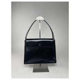 Borsa in pelle verniciata 4G vintage di Givenchy nera