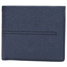 Tod's Bifold Wallet in Navy Blue Saffiano Leather