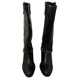 Jean Louis Scherrer Black Leather Boots