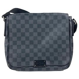 Borsa a tracolla District PM Damier Graphite di Louis Vuitton