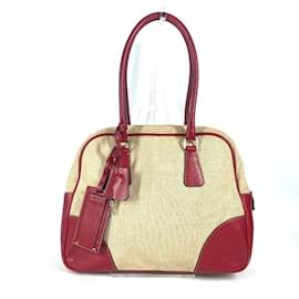 Borsa con placca logo triangolo bicolore Prada