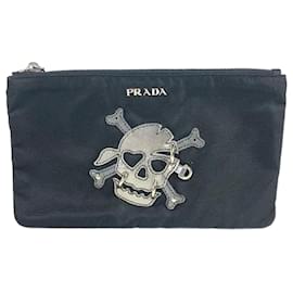 Pochette per trucco in nylon nero Prada 2M1214