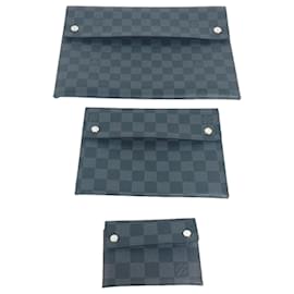 Louis Vuitton Damier Graphite Alpha Triple Pouch Bag Set