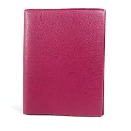 Étui de carnet en cuir violet Louis Vuitton