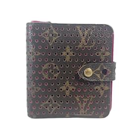 Louis Vuitton Monogram perforierte kompakte Geldbörse mit Reißverschluss