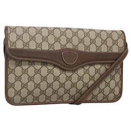 Borsa a Spalla GUCCI GG Supreme PVC Beige 004 904 0671 Auth BA927