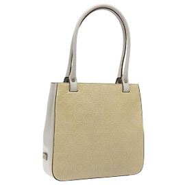 Borsa a spalla in pelle beige Salvatore Ferragamo Auth ac3690