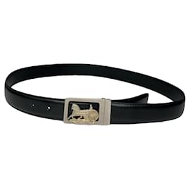 Celine Triomphe schwarze Leder-Gürtel - Céline