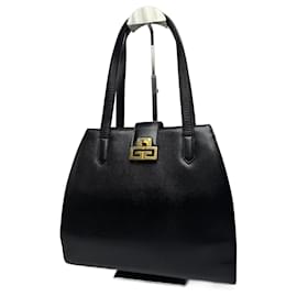 Borsa in pelle nera vintage Givenchy 4G