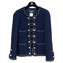 Chanel Giacca in tweed leggendaria Parigi / Salisburgo Navy 34 FR