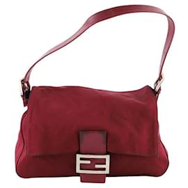 Borsa a spalla Mamma Baguette bordeaux - Fendi