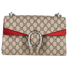  Gucci Medium Dionysus GG Shoulder Bag in Beige Canvas