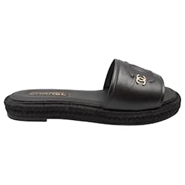 Chanel Sandalen aus schwarzem Leder