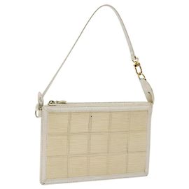LOUIS VUITTON Epi Stretch Delmonico Pouch Crème M54603 LV Auth EC848