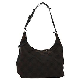 Salvatore Ferragamo Shoulder Bag Canvas Brown Auth bs23964