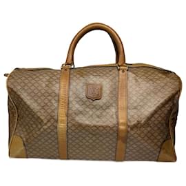 Céline Borsa da viaggio in pelle monogramma Triomphe vintage Celine Paris, oro marrone