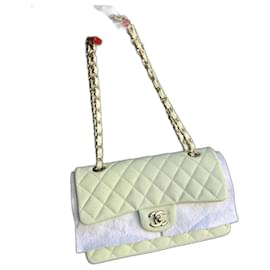 Chanel Classic 11.12 Borsa a mano in pelle acquamarina