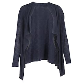 Asymmetrischer Strickcardigan M Missoni aus marineblauer Wolle