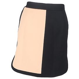 Gonna mini color-block Missoni in lana nera e nuda