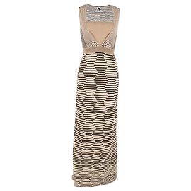 Vestido maxi estampado de Missoni en viscosa marrón