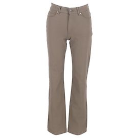 Pantaloni a gamba larga a vita alta Escada in cotone marrone