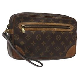 LOUIS VUITTON Monogram Marly Dragonne GM Clutch Tasche M51825 LV Auth hk2292