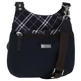 Burberry Schultertasche aus schwarzem Nylon Marine Auth ti2951