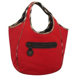 Burberry Schultertasche aus rotem Canvas Auth ac3717