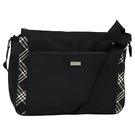Bolsa de ombro em nylon preto BURBERRY Black label Auth 106773