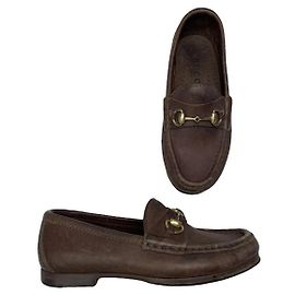 Gucci Plat en Cuir Marron