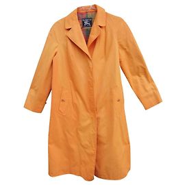 Gabardina Burberry Naranja de Algodón
