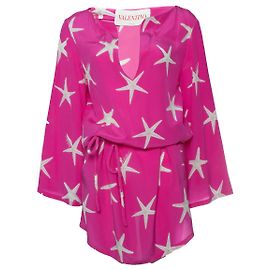Valentino Garavani, minivestido de seda con estampado de estrella de mar