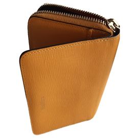 Cartera Max Mara de cuero amarillo y marrón