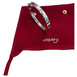 Bracciale Cartier Love in oro bianco e diamanti taglia 17