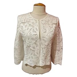 Chaqueta de guipur Gerard Darel blanca