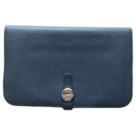 Hermès Geldbörse aus schwarzem Leder