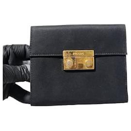 Billetera Compacta de Nylon Prada Negra