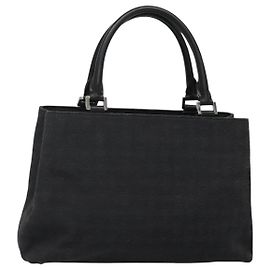 Céline Borsa a mano in tela Macadam Celine C nera Auth sw213