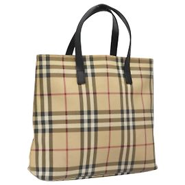 Borsa tote Burberry Nova Check in PVC beige Auth EC998