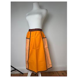 Gonna vintage Yves Saint Laurent nera e gialla