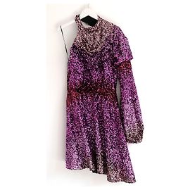 Autre Marque Halpern Pink Ombre Pailletten Kleid