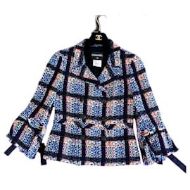 Chanel Neue CC Camellias Tweedjacke mit Schleifen 36 FR