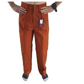 Pantalones Tommy Hilfiger de algodón Terracota