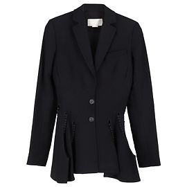 Autre Marque Antonio Barardi Crepe Cut Out Blazer aus schwarzem Rayon