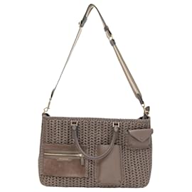 Anya Hindmarch Pocket Neeson geflochtener Tote aus braunem Leder