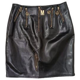 Falda de cuero sintético Moschino Jeans
