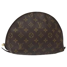 LOUIS VUITTON Pochette Cosmetica Monogram Trousse Demi Ronde M47520 LV Auth 116838